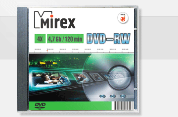  DVD-RW MIREX  4,7/4x Slim case