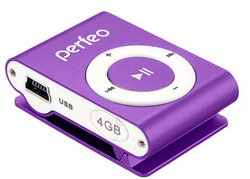 MP3 плеер 4Gb Perfeo Music Clip Titanium Purple