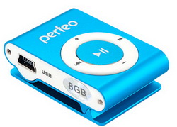 MP3 плеер 8Gb Perfeo Music Clip Titanium Blue
