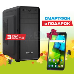 ПК CityLine Action B1840 G4600/8G/1Tb + смартфон