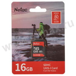  SDHC  16Gb Netac P600 CL10 90/10Mbs