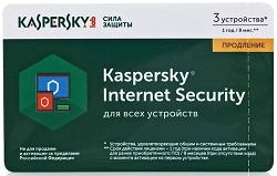Антивирус Касперского IntSc 3ПК 1г.карта продления