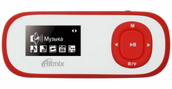 MP3 плеер 4Gb RITMIX RF-3400 white/red