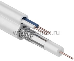 Кабель в/н Rexant ККСВ-В +2x0,5 мм2 белый уличный