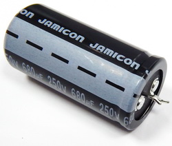 -     680F 250V 25x50 105C  HS Jamicon