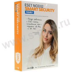 Антивирус ESET NOD32 Security Family 3ПК 1г