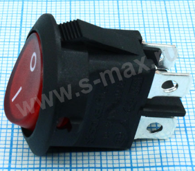 . ON-OFF 4pin RK2-13D2X1N 250v 16a Red LED