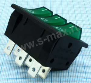 . ON-OFF 6pin RK1-371X1X3 250v 16a Green 