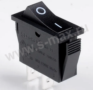 . ON-OFF 2pin RK1-16 1X1 250v 16a Black