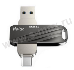 ���������� USB-C/USB3.0 64Gb Netac US11 bl/silver