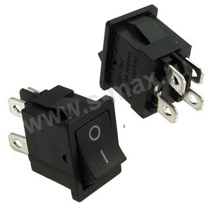 . ON-OFF 4pin KCD1-4-201 250v 6a Black
