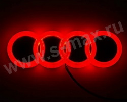 Логотип LED Audu Q5/Q3/Q4/A3 (18*6.2) красный