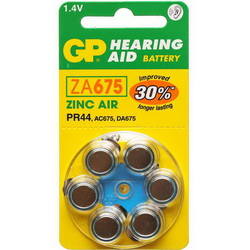  1.45V ZA675 PR44 GP Zinc Air BL6