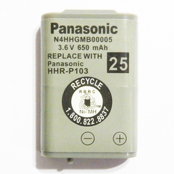  3.6V HHR P-P103 650mAh Panasonic NiMh