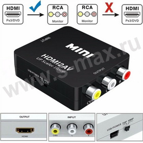 Переходник HDMI гн --> 3RCA гн с перекл.