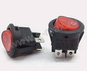 . ON-OFF 4pin KCD1-224N 250v 6a Red .