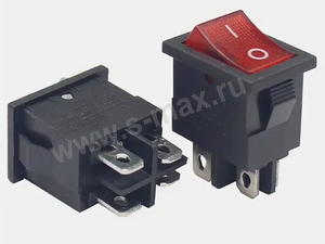 . ON-OFF 4pin KCD1-104 250v 6a Red LED