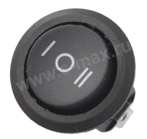 . ON-OFF-ON 3pin KCD1-2 250v 6a Black .