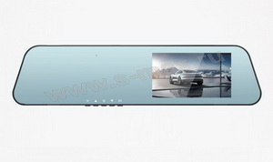 Видеорегистратор Eplutus D12 FHD зеркало 4.5" 2кам