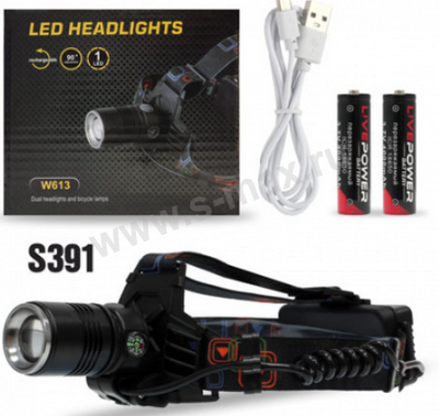 ������ �������� W613 S391 1LED 2x18650 USB-MIC