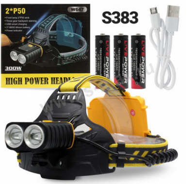 ������ �������� W647 S383 2P50 LED 3x18650 USB-MIC