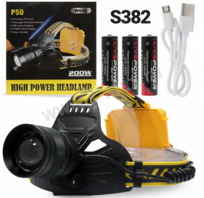 ������ �������� W648 S382 1P50 LED 3x18650 USB-MIC