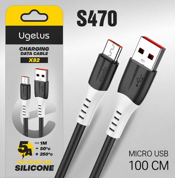 ���� microUSB - USB-A  1� 5a Ugetus X82 �����.������ BL