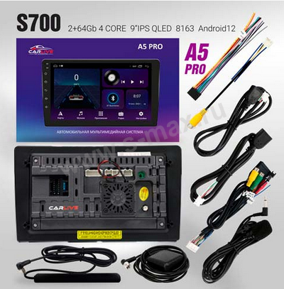 �/����. CarLive A5 Pro 9" 2+64 And13/QLED/4�� 4x50