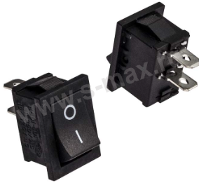 . ON-OFF 2pin KCD1-1-101 250v 6a Black