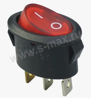 . ON-OFF-ON 3pin KCD1 250v 6a Red 