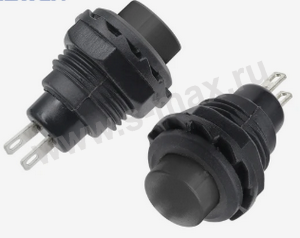 . . OFF-(ON) 2pin R13-502 250V 3a Blac