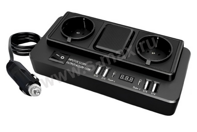 ������������ IN-CAR 1668 12-24/220V 150W 4USB-A+2C